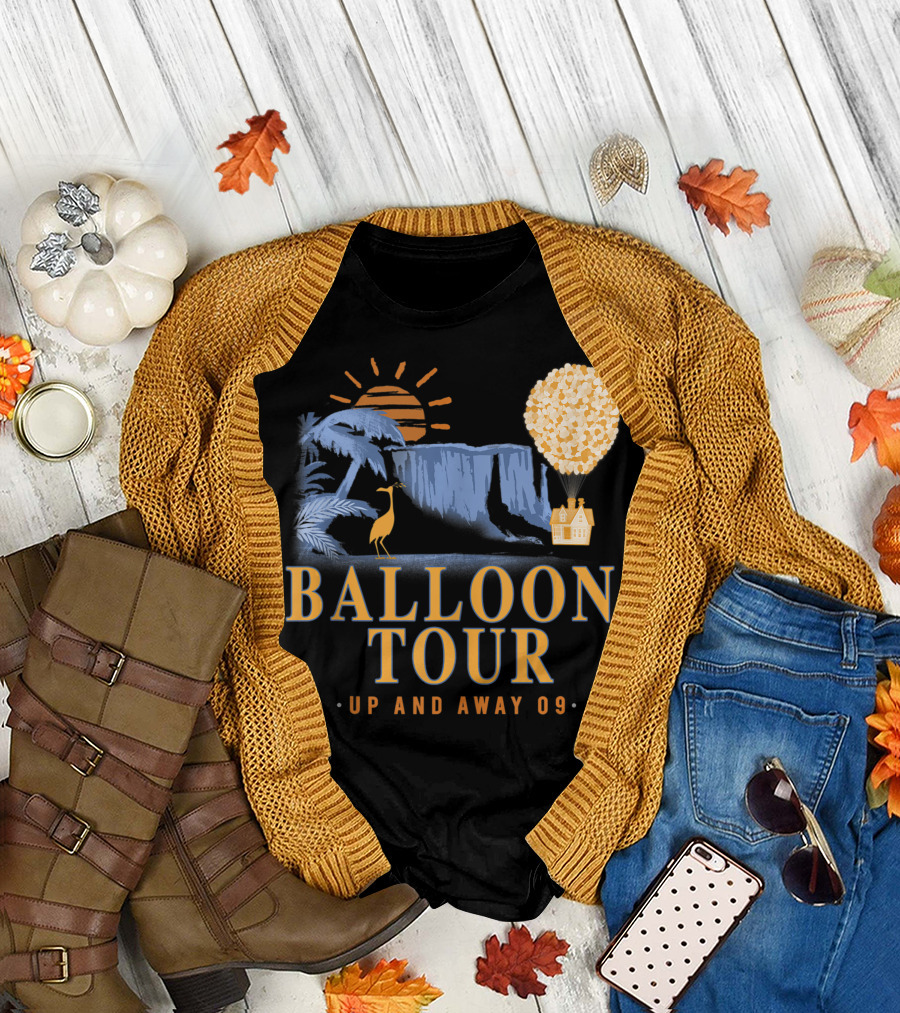 Disney Pixar Up Balloon Tour Up And Away 09 Scenic Adventure T-Shirt