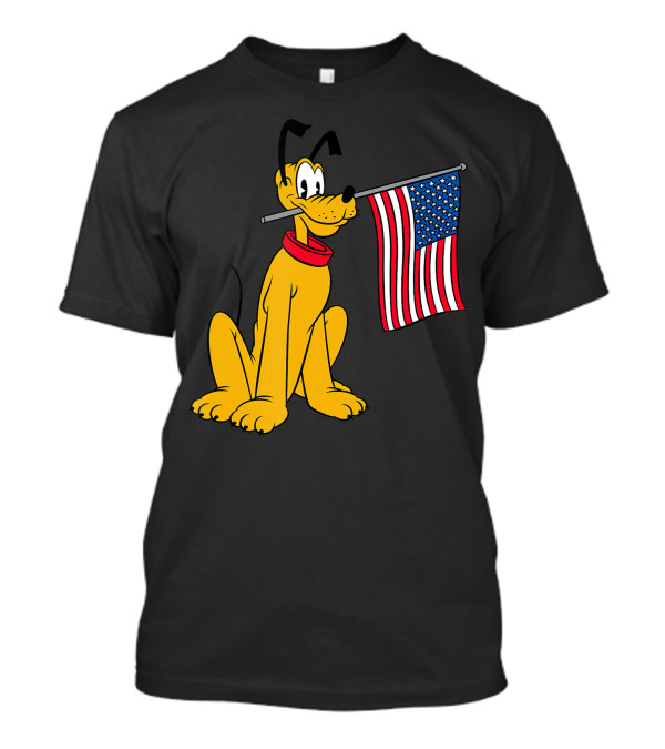 Pluto American Flag Disney Patriotic T-Shirt