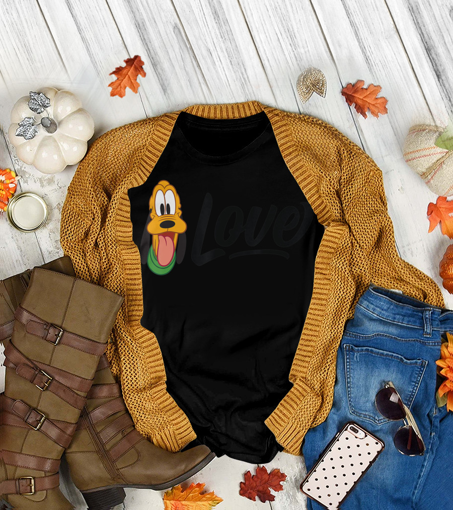 Disney Pluto Love Face T-Shirt