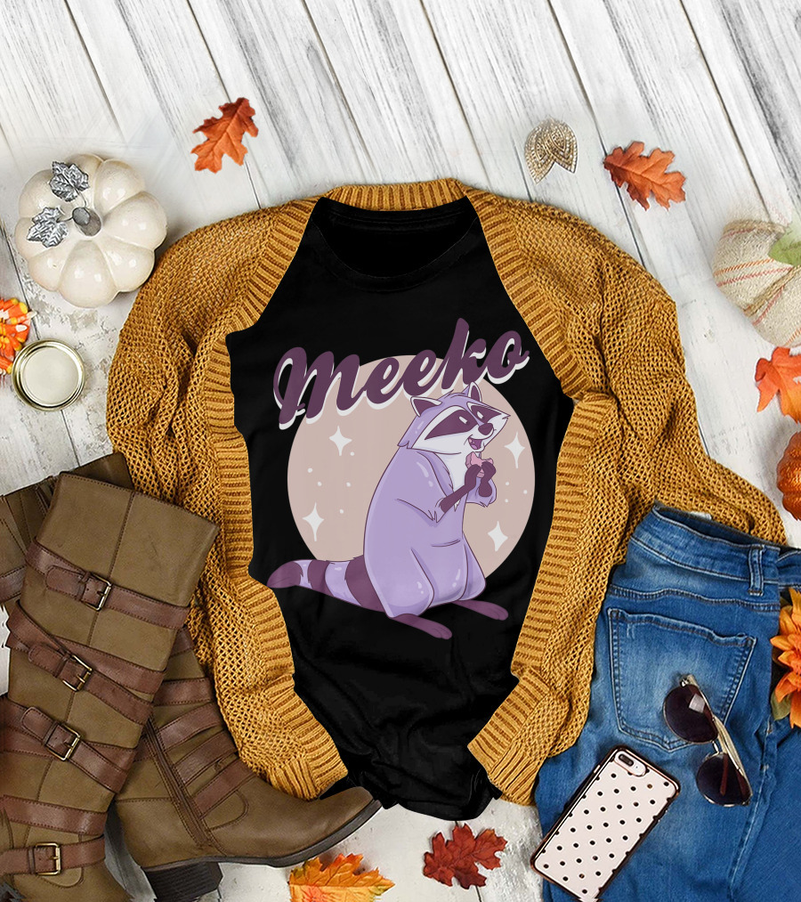 Disney Pocahontas Meeko Eating Raccoon Under Stars T-Shirt