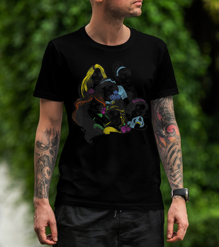 Disney Princess Bold Color Pop Group T-Shirt