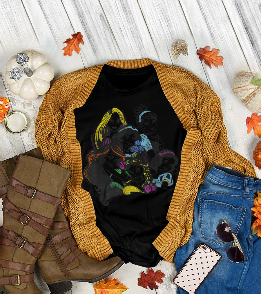 Disney Princess Bold Color Pop Group T-Shirt