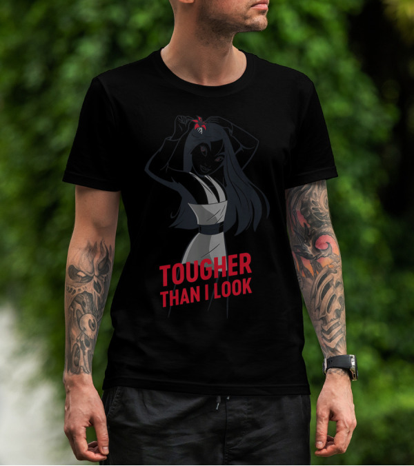 Disney Mulan Tougher Than I Look Red Text Black T-Shirt