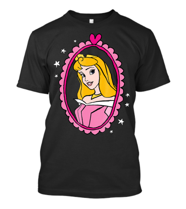 Disney Princess Aurora Sleeping Beauty Pink Heart Frame T-Shirt