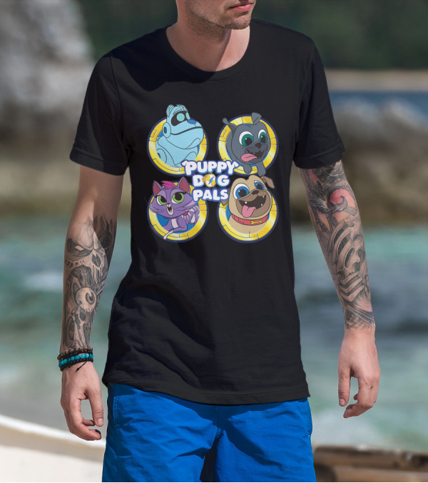 Puppy Dog Pals Friends Characters Blue Green Purple Yellow T-Shirt