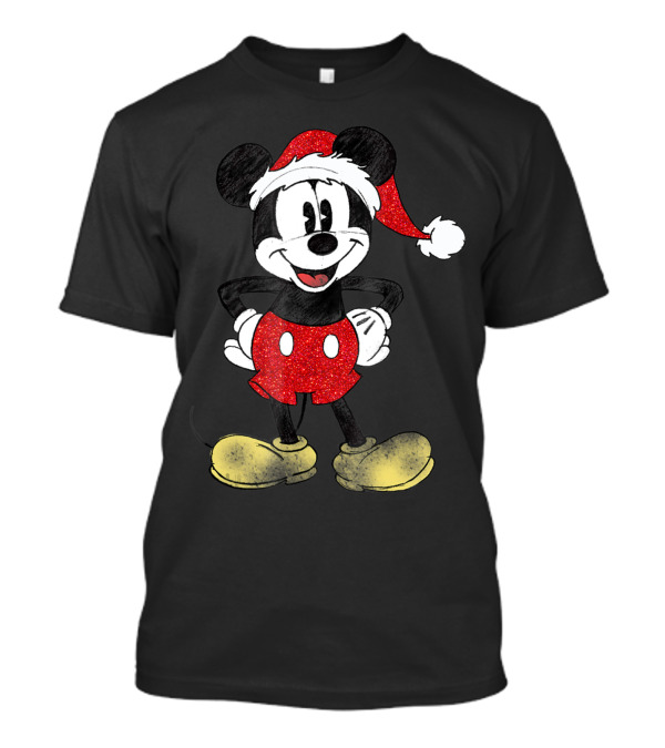 Disney Santa Mickey Mouse Christmas Holiday Magic T-Shirt