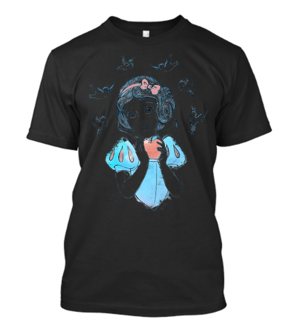Disney Snow White Birds Apple Sketch T-Shirt