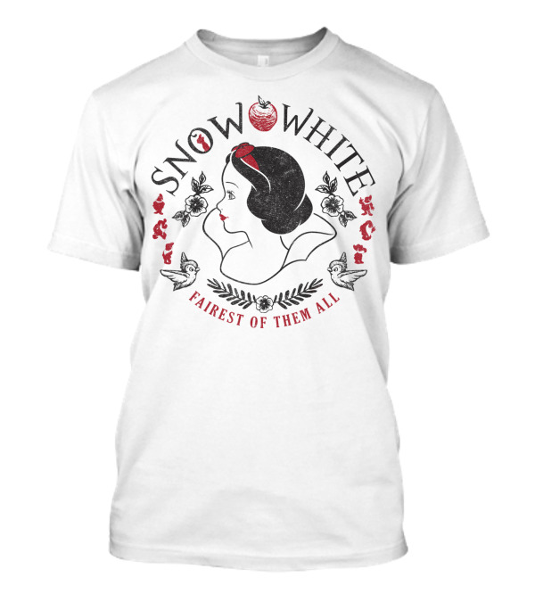 Disney Snow White Fairest Of Them All Roses Birds Apple Profile T-Shirt