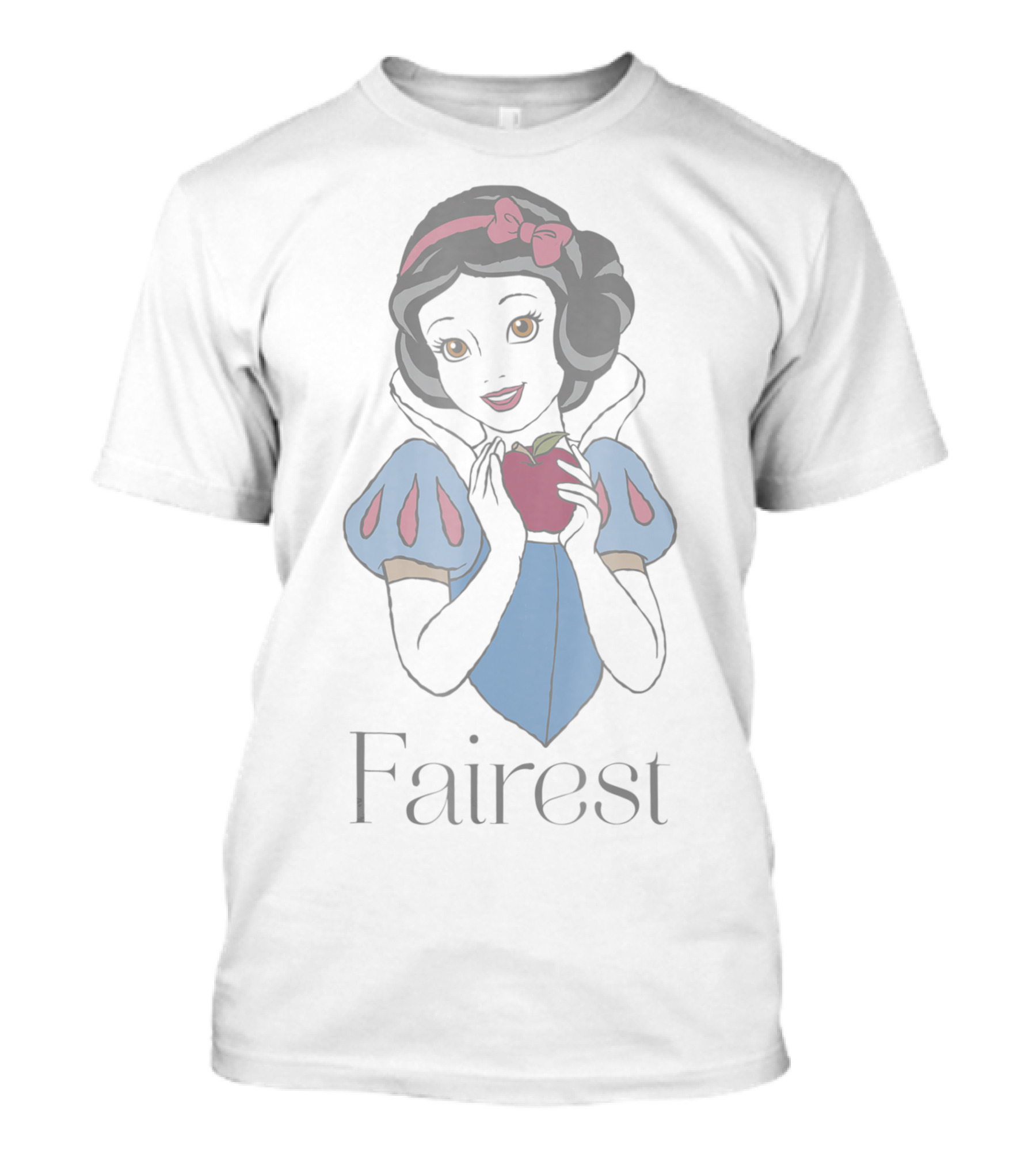 Disney Snow White Fairest Portrait With Apple Faded T-Shirt