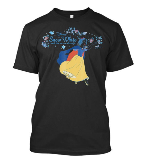 Disney Snow White And The Seven Dwarfs Floral Colorful T-Shirt
