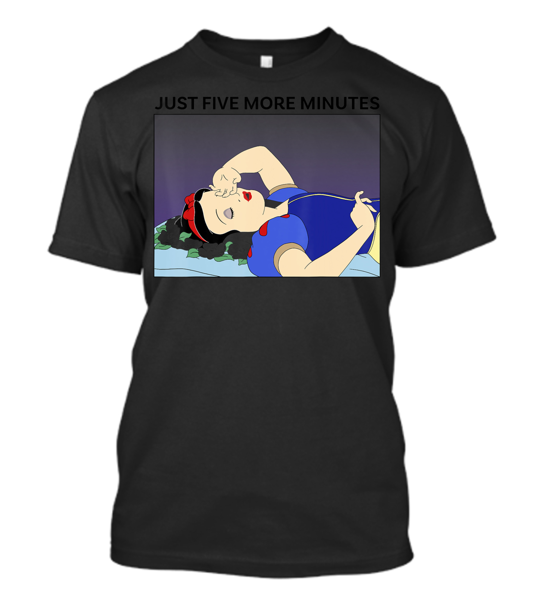 Disney Snow White Just Five More Minutes Sleeping Princess Classic Animation T-Shirt