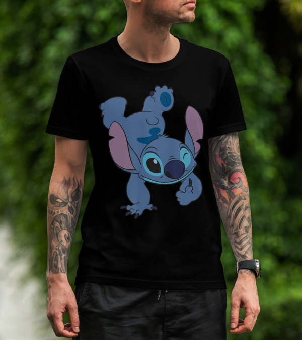 Disney Stitch Handstand Pose Fun Character Display T-Shirt