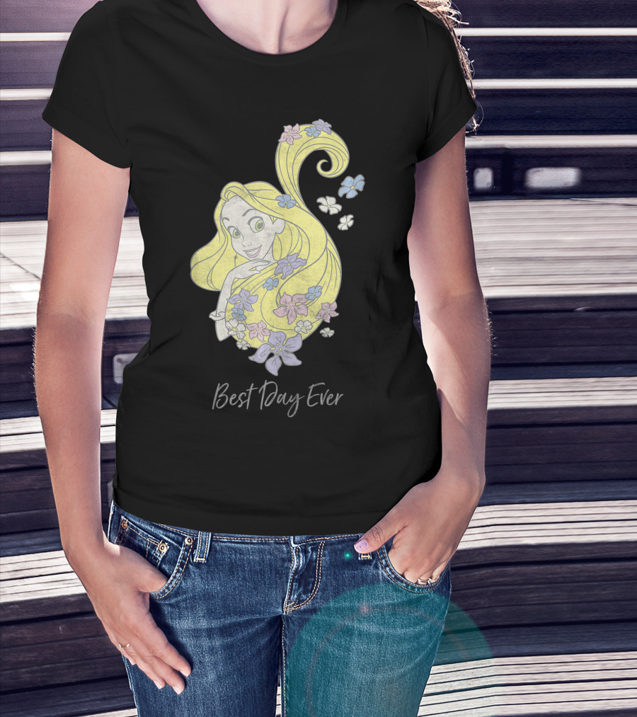 Disney Tangled Rapunzel Best Day Ever Floral T-Shirt