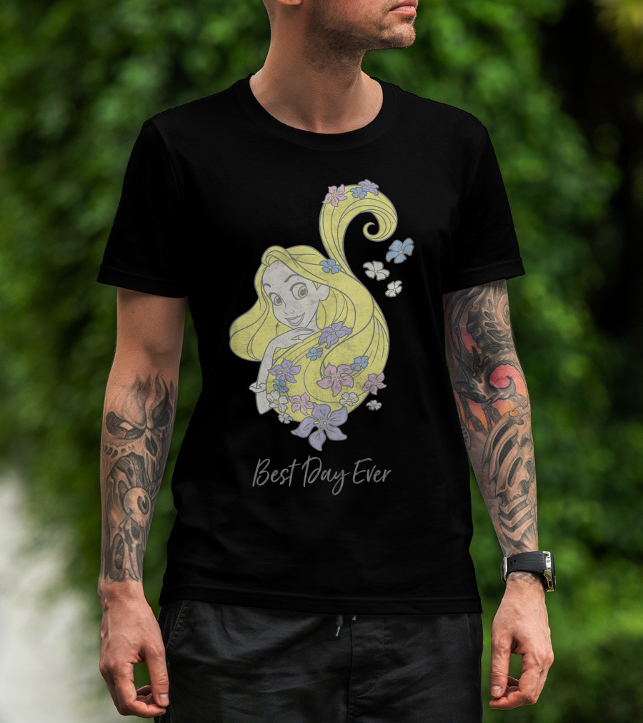 Disney Tangled Rapunzel Best Day Ever Floral T-Shirt