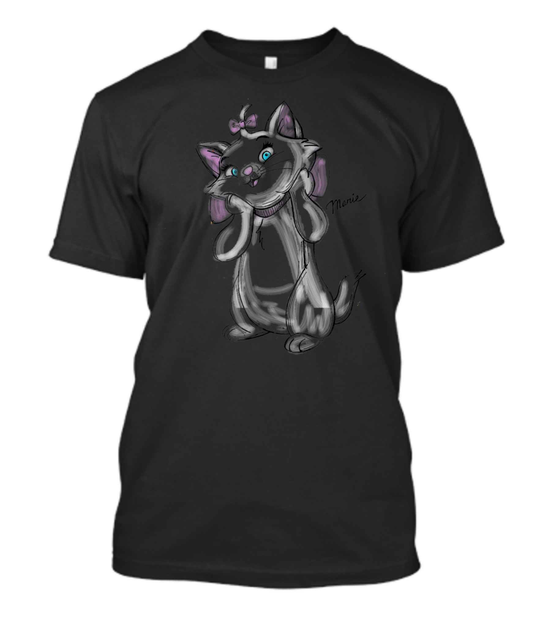 Disney The Aristocats Sketchy Marie Cat Drawing T-Shirt