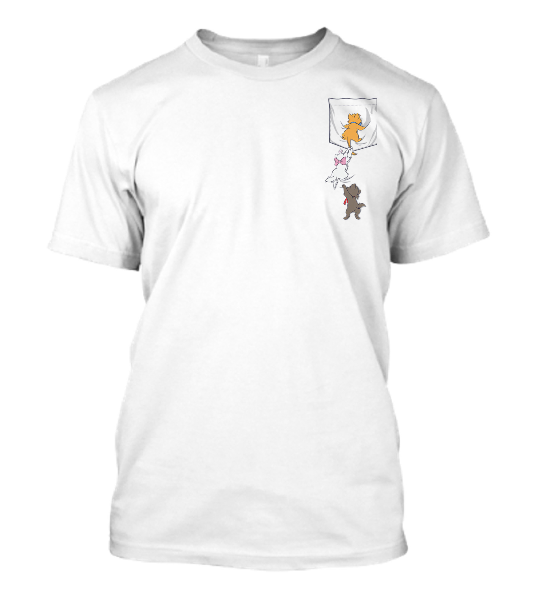 Disney The Aristocats Kitten Pocket Graphic With Marie Toulouse Berlioz 2I T-Shirt