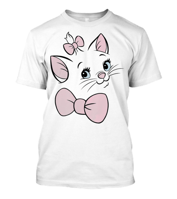 Disney The Aristocats Marie Pink Bows Large Face T-Shirt