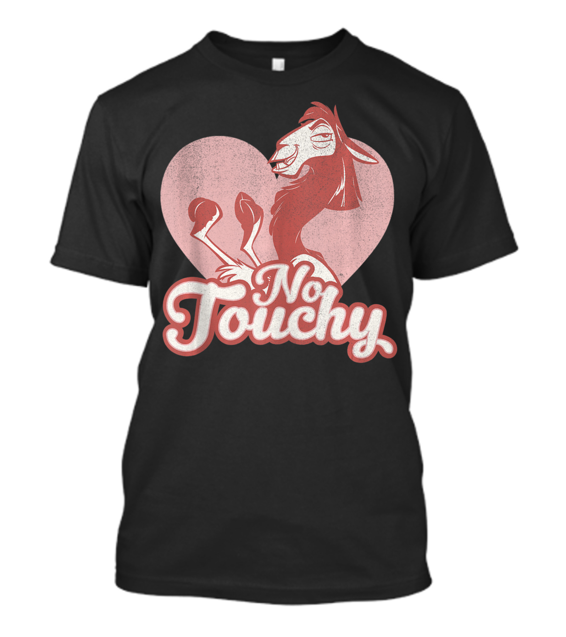 Disney The Emperor's New Groove No Touchy Valentine's Day Llama Heart T-Shirt