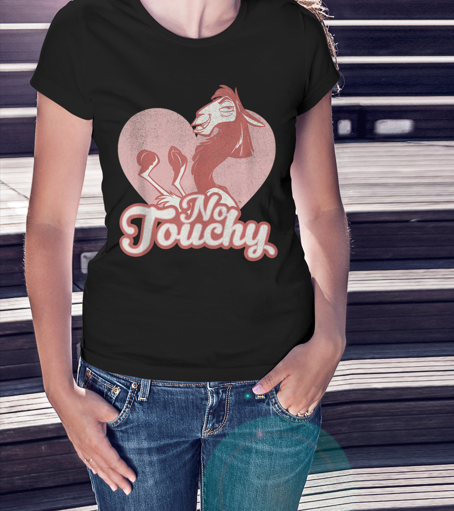 Disney The Emperor's New Groove No Touchy Valentine's Day Llama Heart T-Shirt