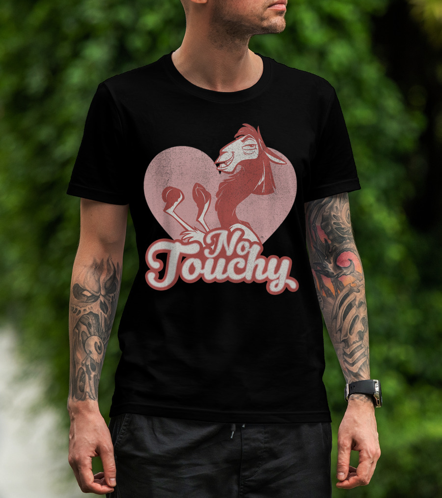 Disney The Emperor's New Groove No Touchy Valentine's Day Llama Heart T-Shirt
