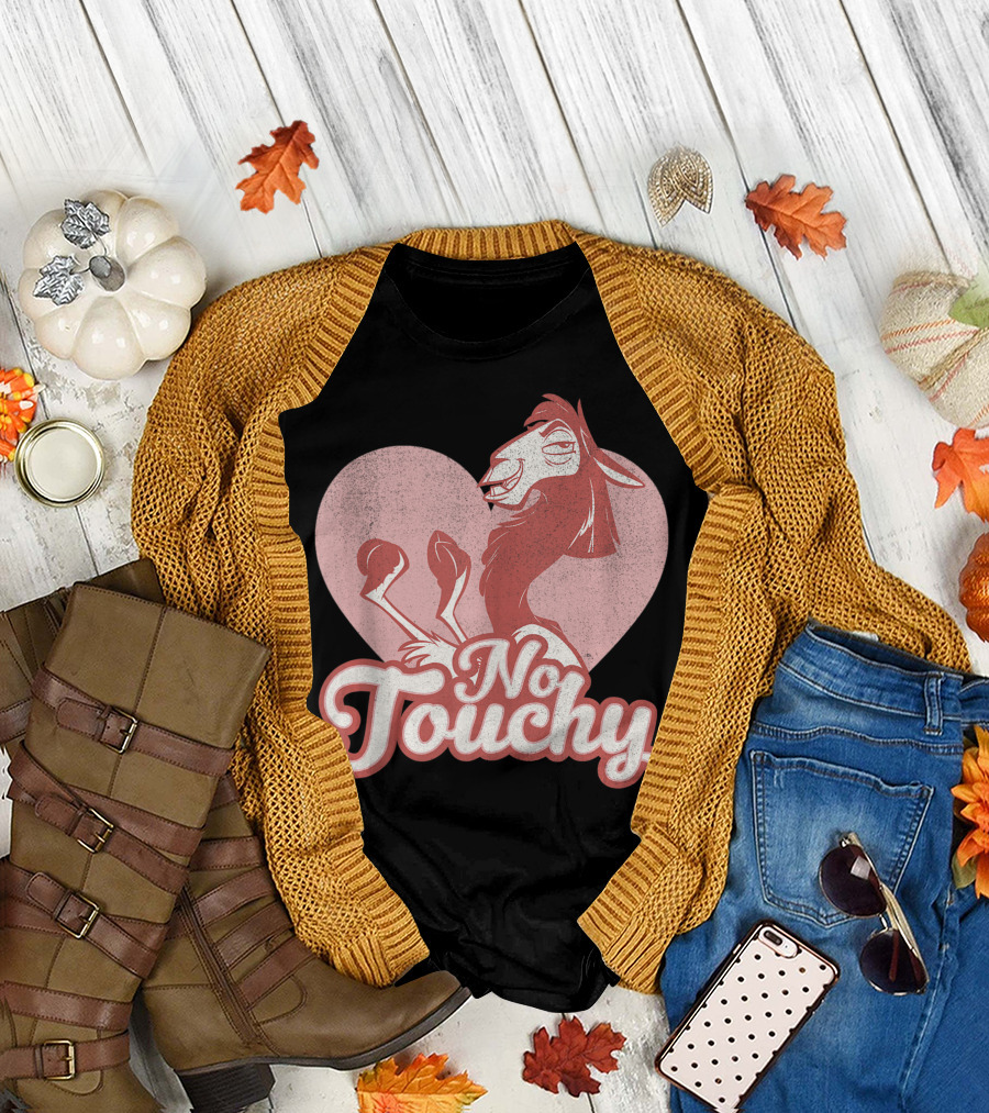 Disney The Emperor's New Groove No Touchy Valentine's Day Llama Heart T-Shirt
