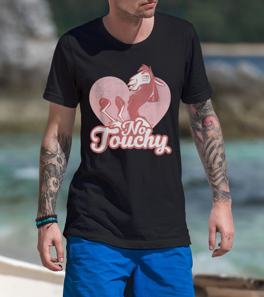 Disney The Emperor's New Groove No Touchy Valentine's Day Llama Heart T-Shirt