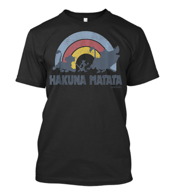 Disney The Lion King Hakuna Matata Distressed Rainbow T-Shirt