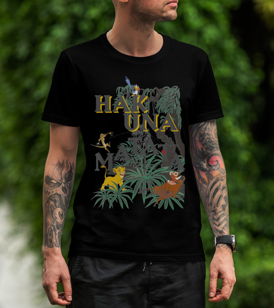 Disney The Lion King Hakuna Matata Simba Timon Pumbaa Jungle Scene T-Shirt