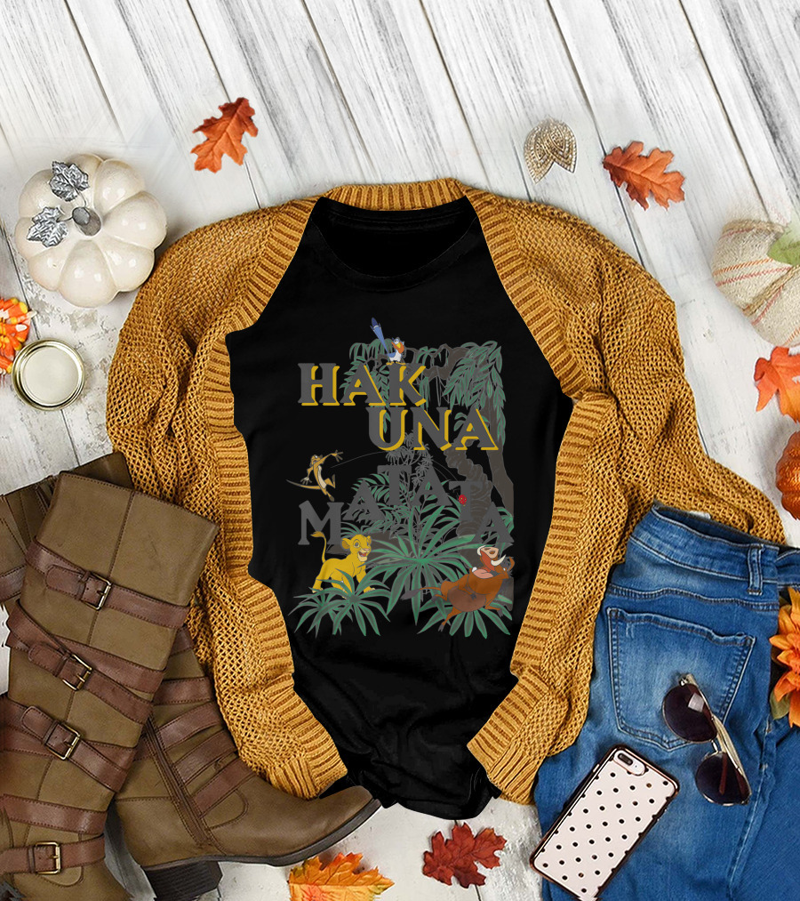 Disney The Lion King Hakuna Matata Simba Timon Pumbaa Jungle Scene T-Shirt