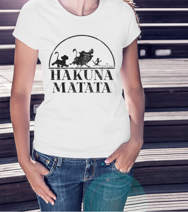 Disney The Lion King Hakuna Matata Silhouette Characters T-Shirt