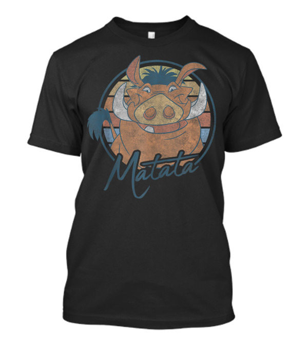 Disney The Lion King Pumbaa Matata Sunset Circle T-Shirt