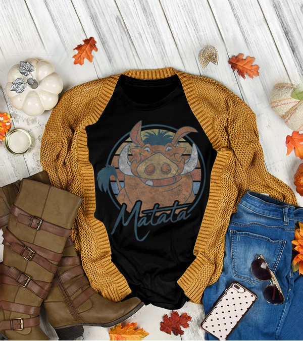 Disney The Lion King Pumbaa Matata Sunset Circle T-Shirt