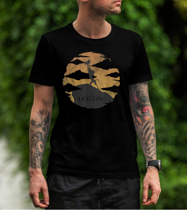 The Lion King Rafiki Lifting Simba On Pride Rock With Clouds T-Shirt