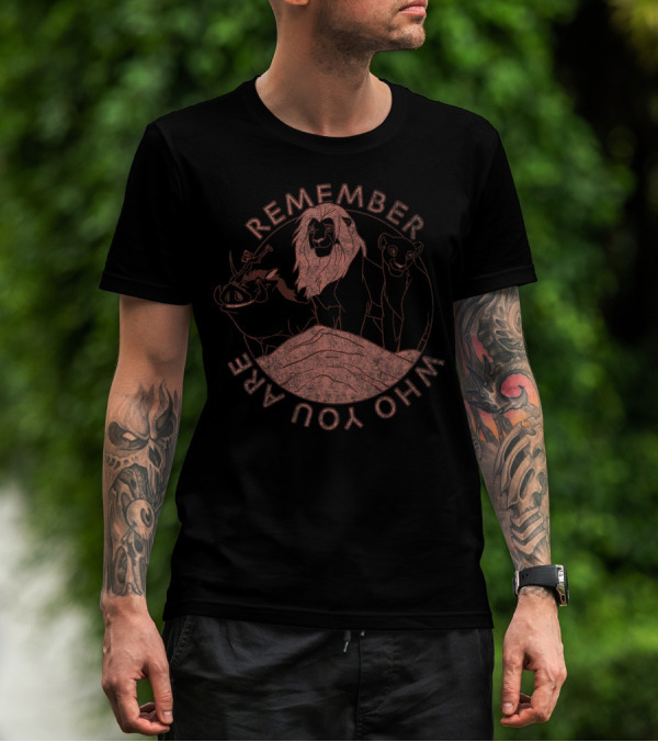 Disney The Lion King Remember Who You Are Simba Pumbaa Timon Pink Hue T-Shirt