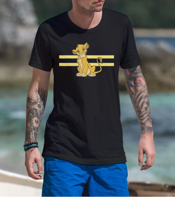Disney The Lion King Simba With Black And Yellow Stripes T-Shirt