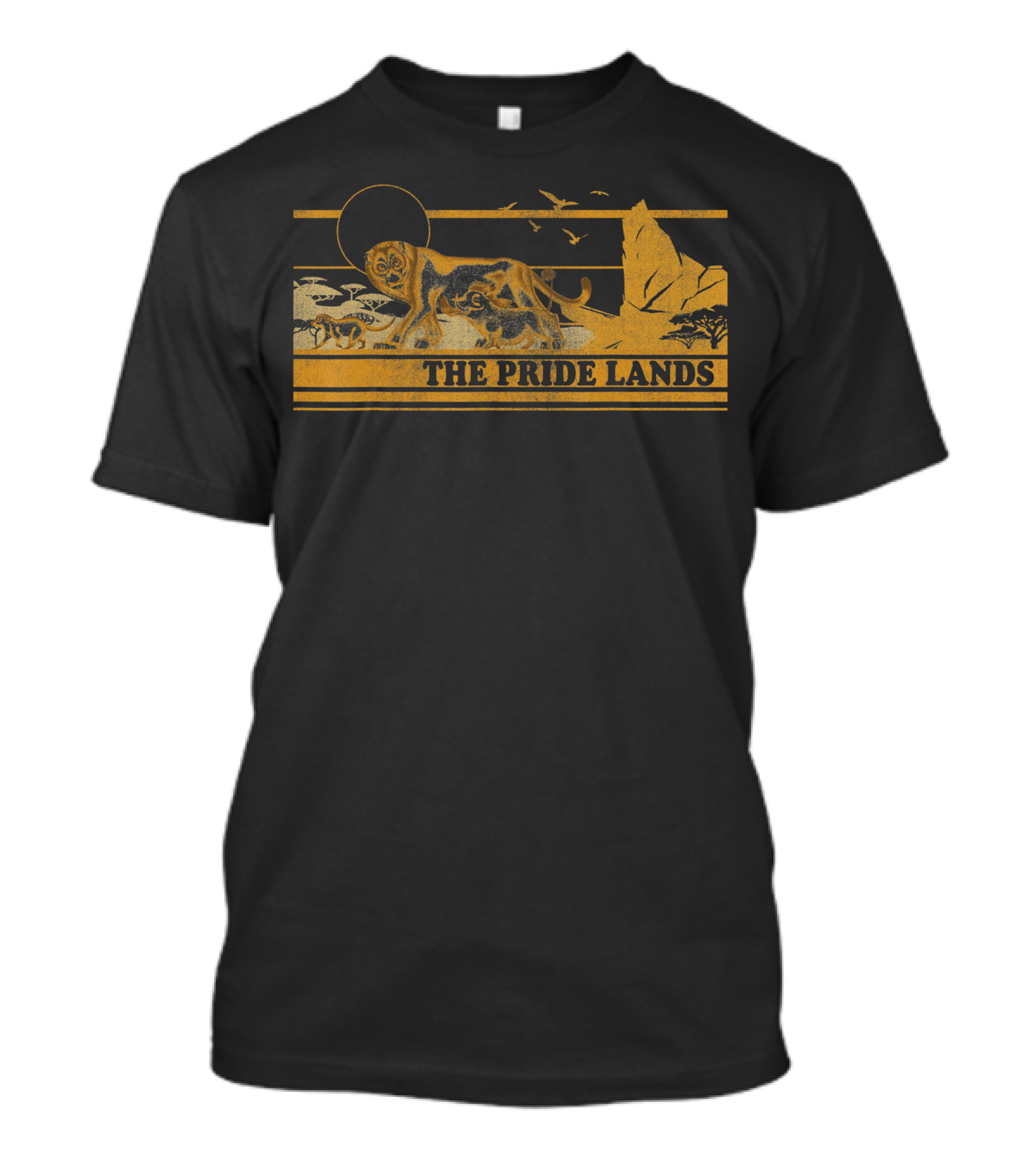 Disney The Lion King Vintage The Pride Lands African Sunset Scene T-Shirt