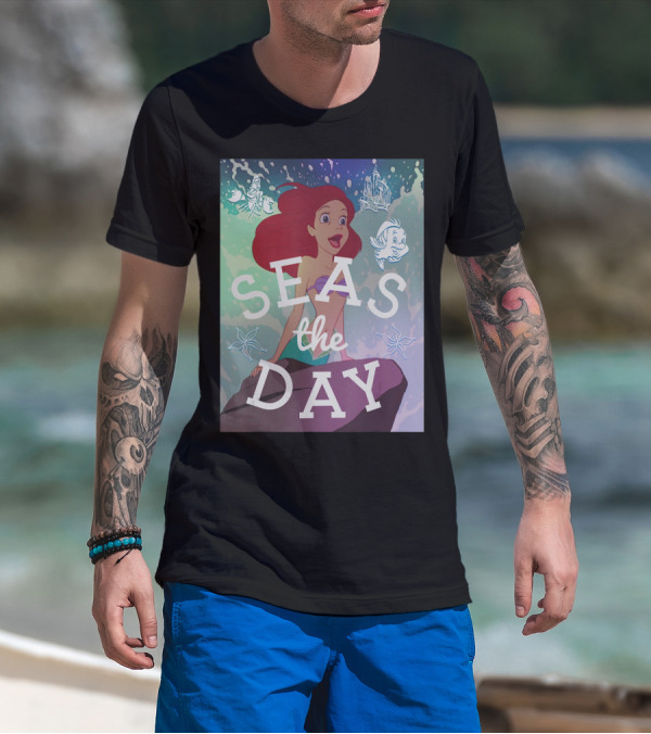 Disney The Little Mermaid Ariel Flounder And Sebastian Seas The Day T-Shirt