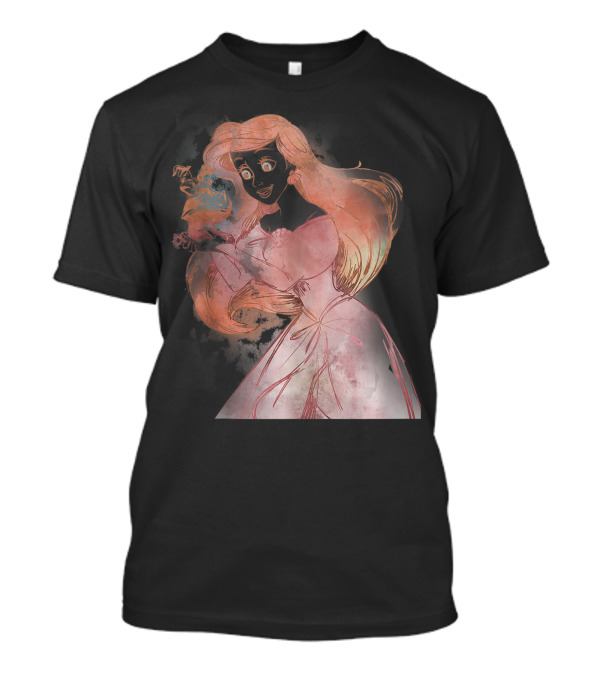 Disney The Little Mermaid Ariel Watercolor Silhouette Fantasy T-Shirt