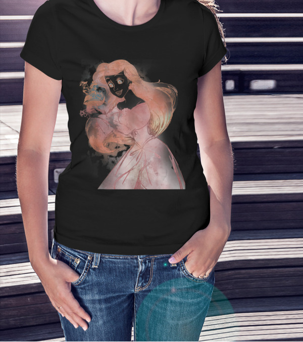 Disney The Little Mermaid Ariel Watercolor Silhouette Fantasy T-Shirt