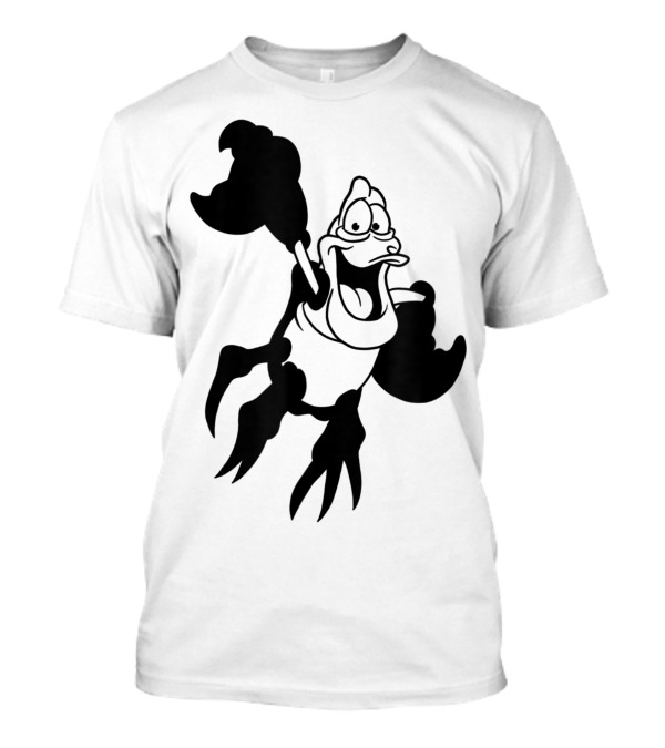 Disney The Little Mermaid Sebastian Black Outline T-Shirt