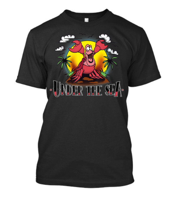 Disney The Little Mermaid Sebastian Under The Sea Palm Sunset T-Shirt