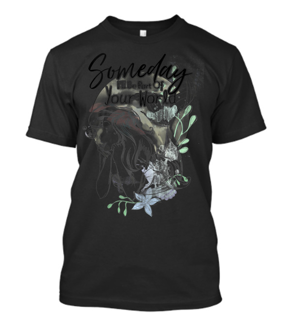 Disney The Little Mermaid Someday I'll Be Part Of Your World Floral Ocean T-Shirt