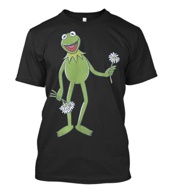 Disney The Muppets Kermit The Frog Holding Flowers T-Shirt