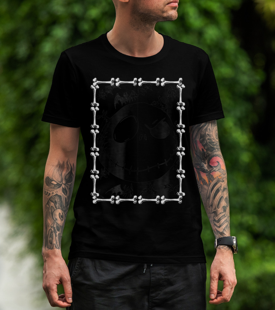 The Nightmare Before Christmas Jack Skellington Bat Bones Frame T-Shirt