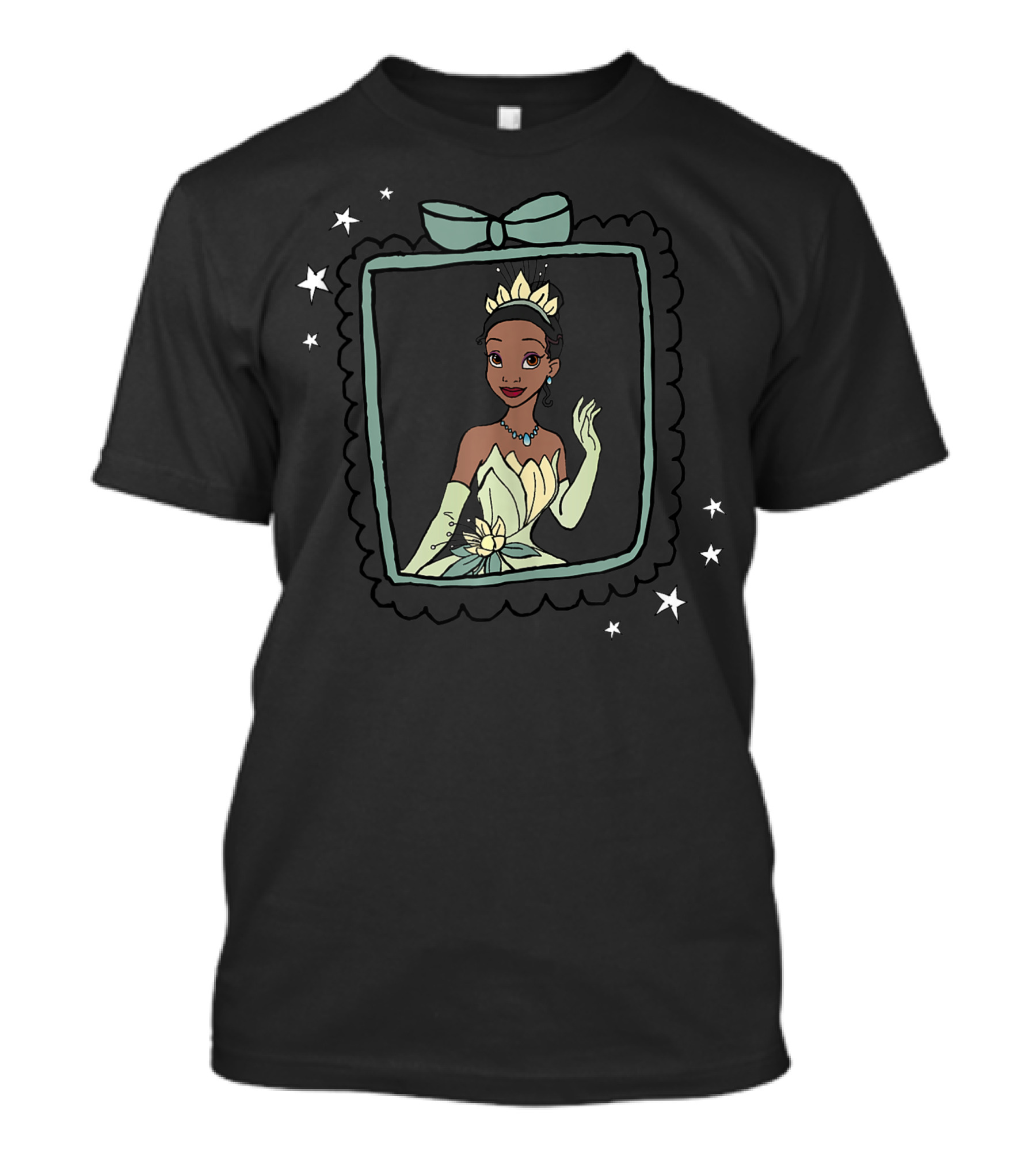 Disney The Princess And The Frog Tiana Framed Portrait With Stars T-Shirt