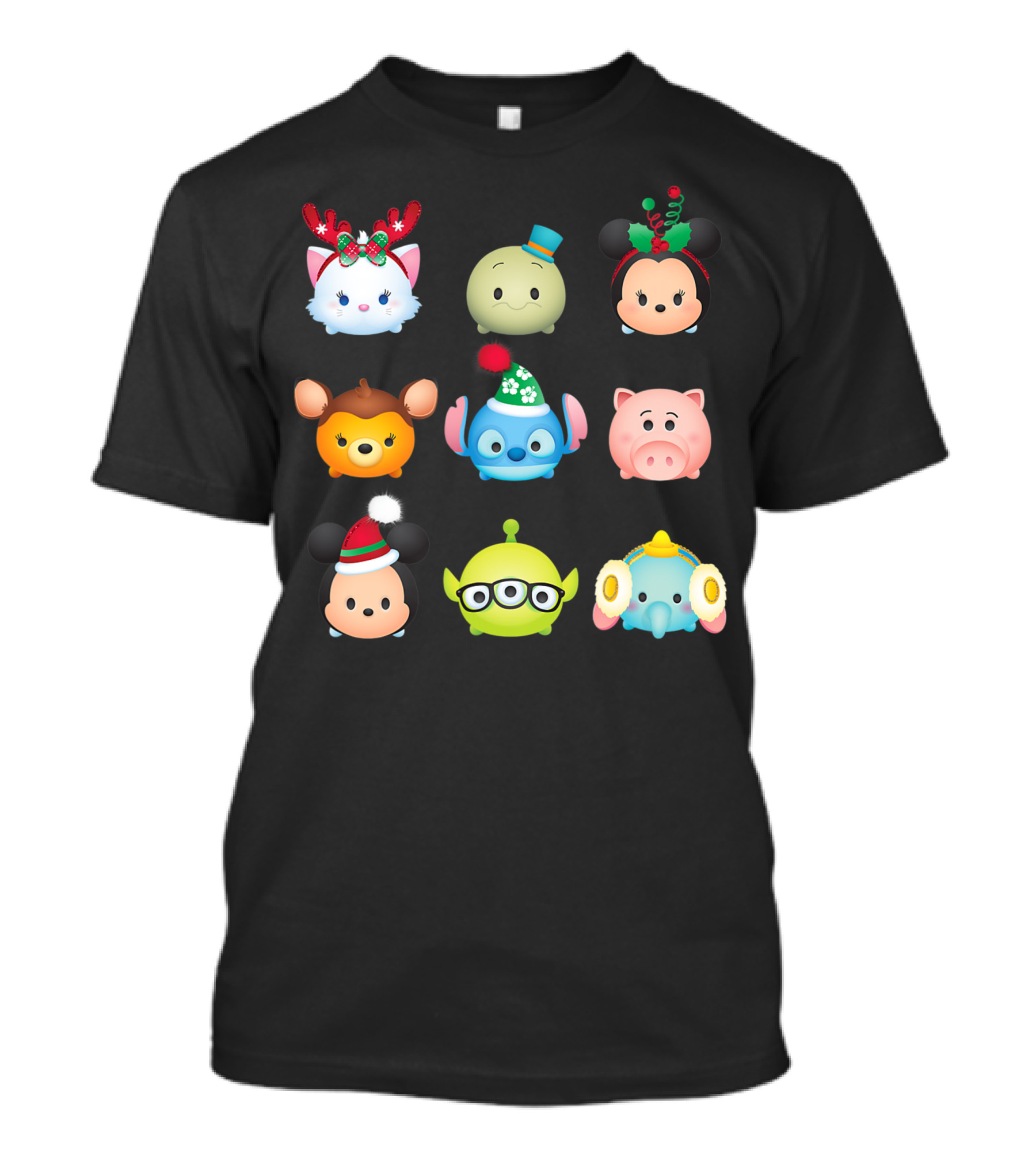 Disney Tsum Tsum Holiday Characters Grid With Minnie Mouse Stitch And More T-Shirt