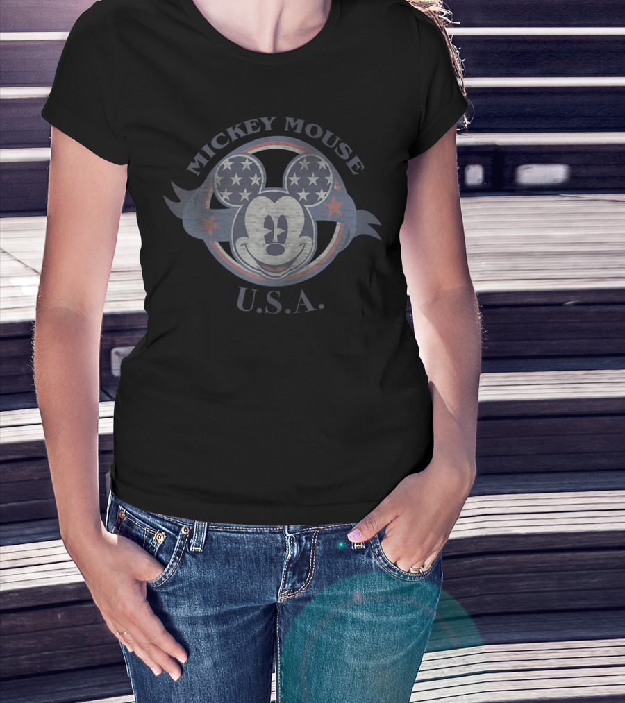 Mickey Mouse Stars And Stripes USA T-Shirt