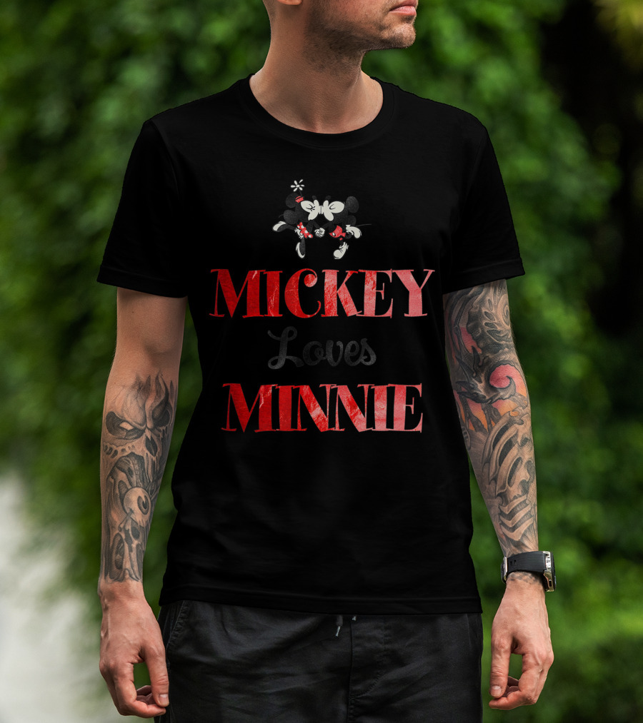 Mickey Loves Minnie Disney Valentine T-Shirt