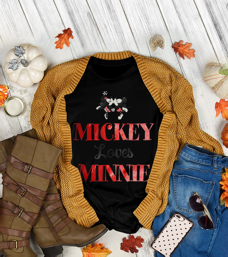 Mickey Loves Minnie Disney Valentine T-Shirt