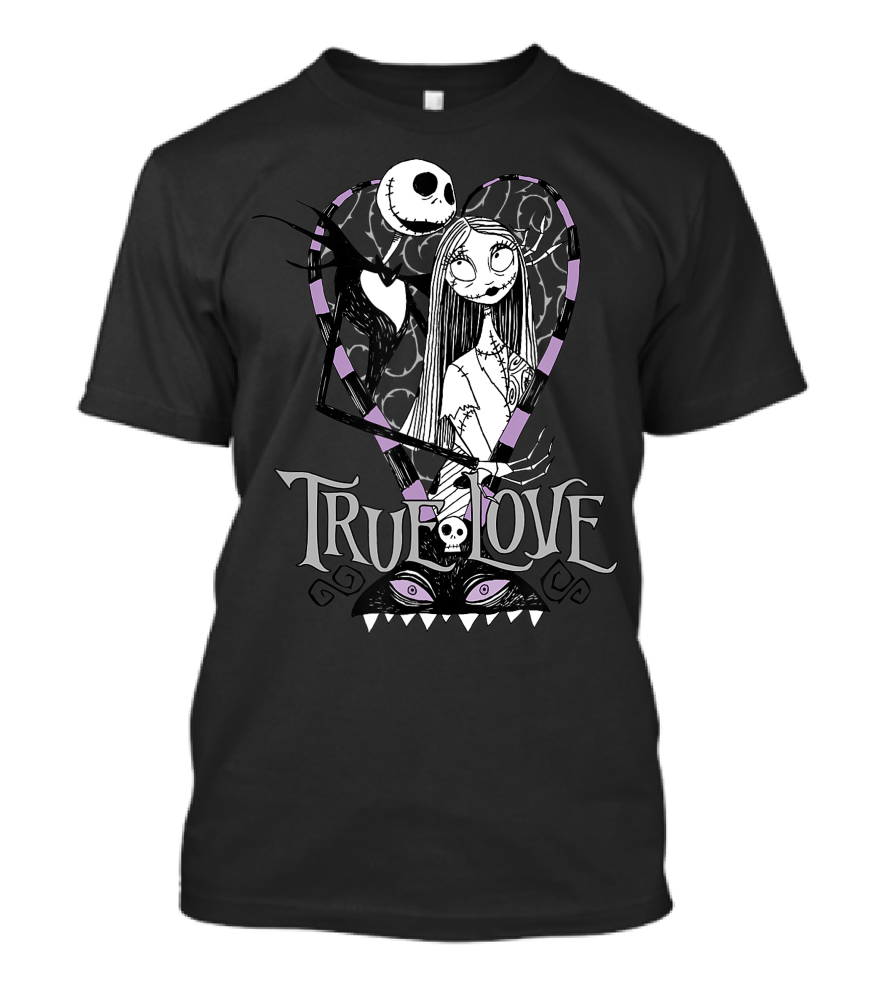 Disney Valentine's True Love Jack And Sally Heart T-Shirt